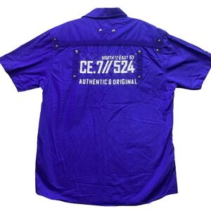 PJMARK Shirt Mens Large Y2K Grunge Preppy Academia Hip Hop Everyday Streetwear